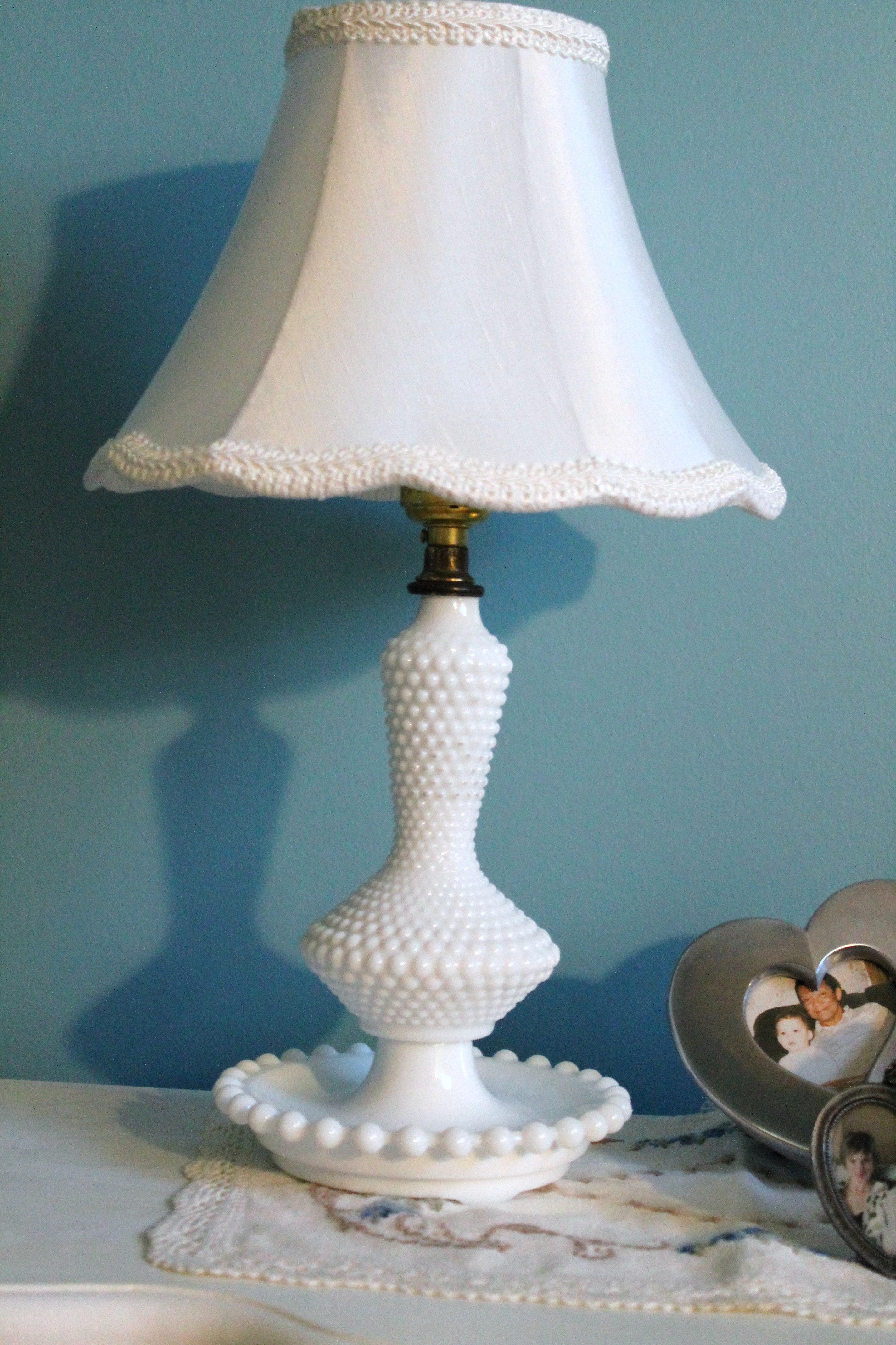 Antique Hobnail Lamps Promotions, Vintage Hobnail Milk Glass Lamp Shade