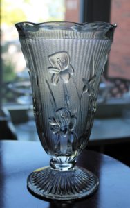 Jeannette Iris and Herringbone Vase