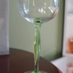 Wines Glasses with Green Stems (2)